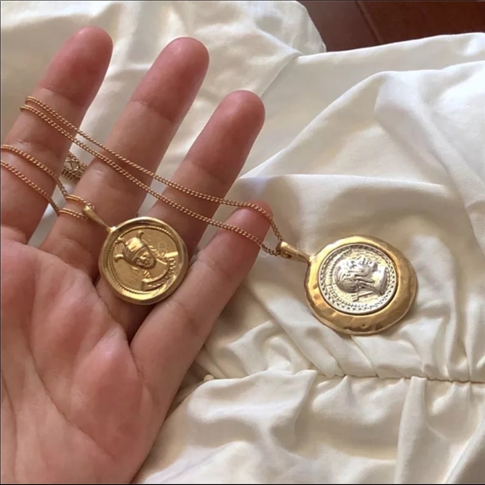 NEW antique vintage gold / silver coins necklace - Picture 4 of 5